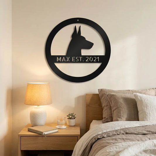 Personalized Elegant Doberman Metal Wall Art