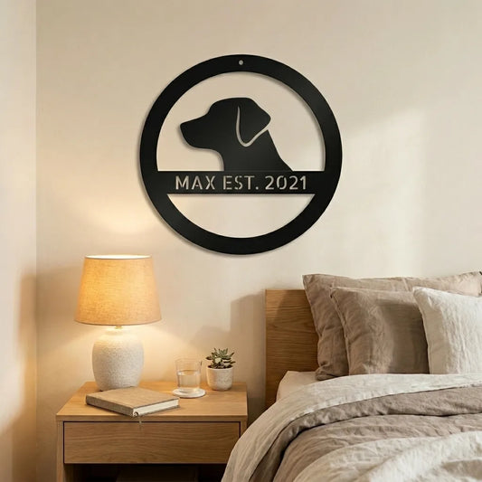 Personalized Elegant Labrador Metal Wall Art