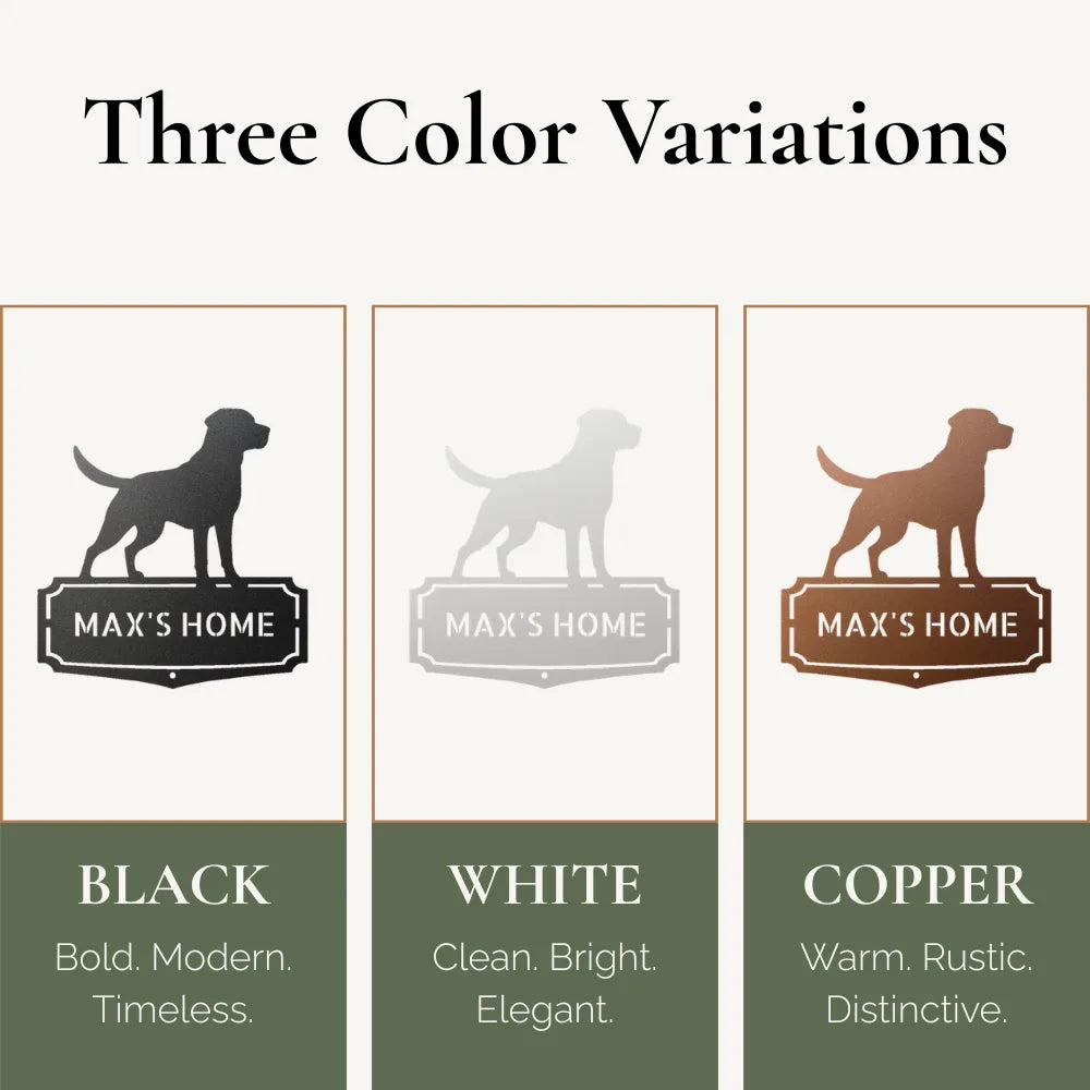 Personalized Classic Golden Retriever Metal Wall Art