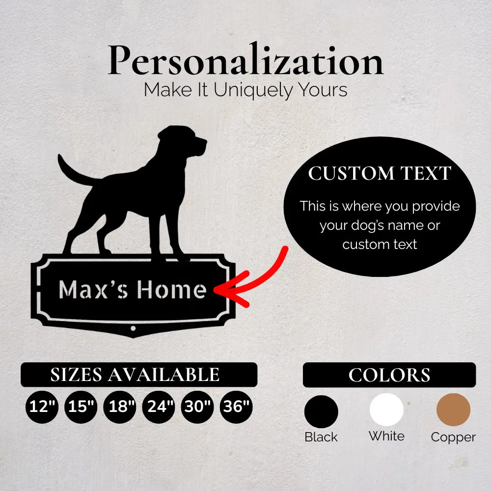 Personalized Classic Labrador Metal Wall Art