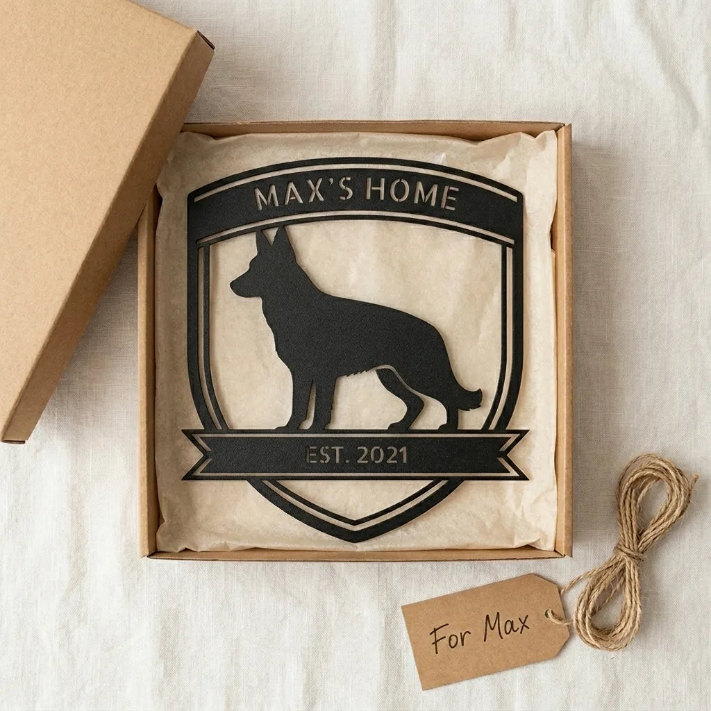 Personalized Bold German Shepherd Metal Wall Art
