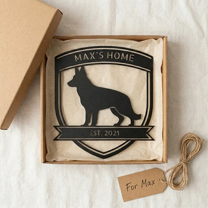 Personalized Bold German Shepherd Metal Wall Art