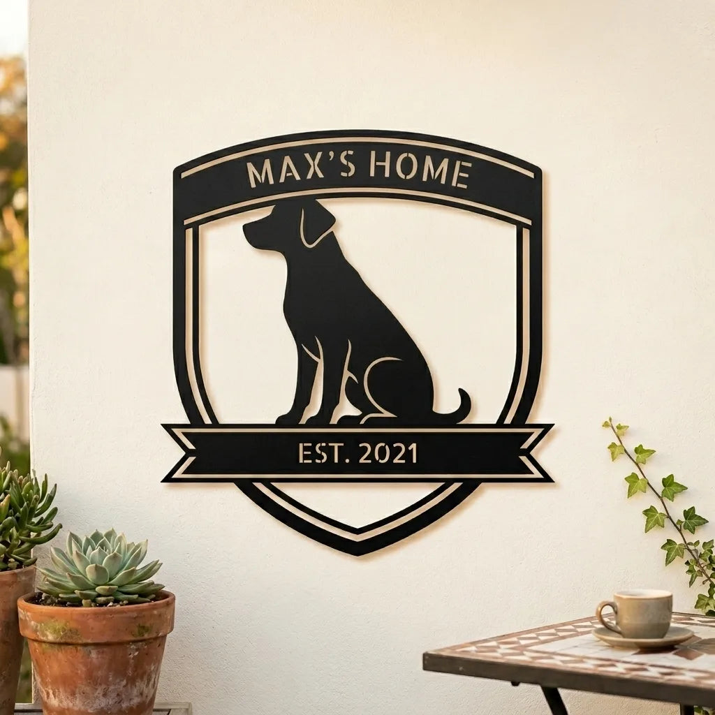 Personalized Bold Labrador Metal Wall Art