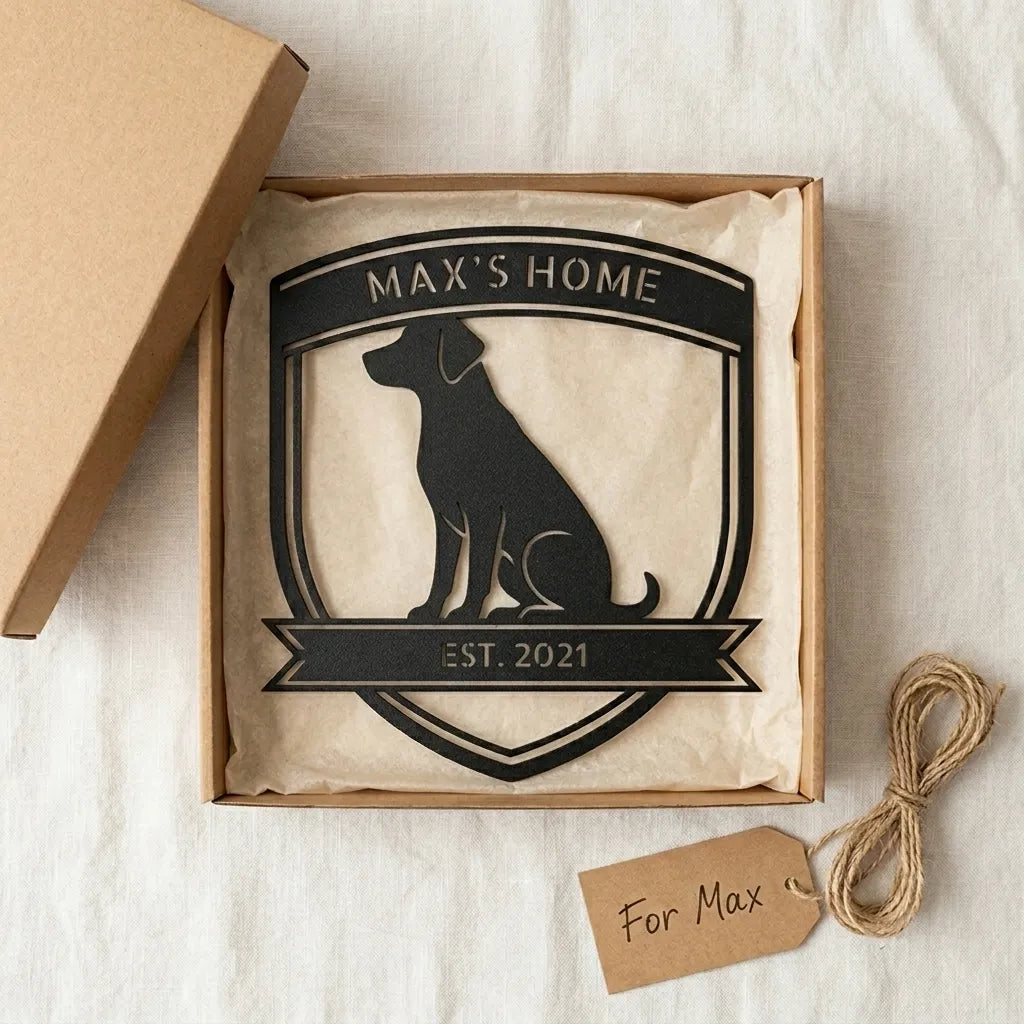 Personalized Bold Labrador Metal Wall Art
