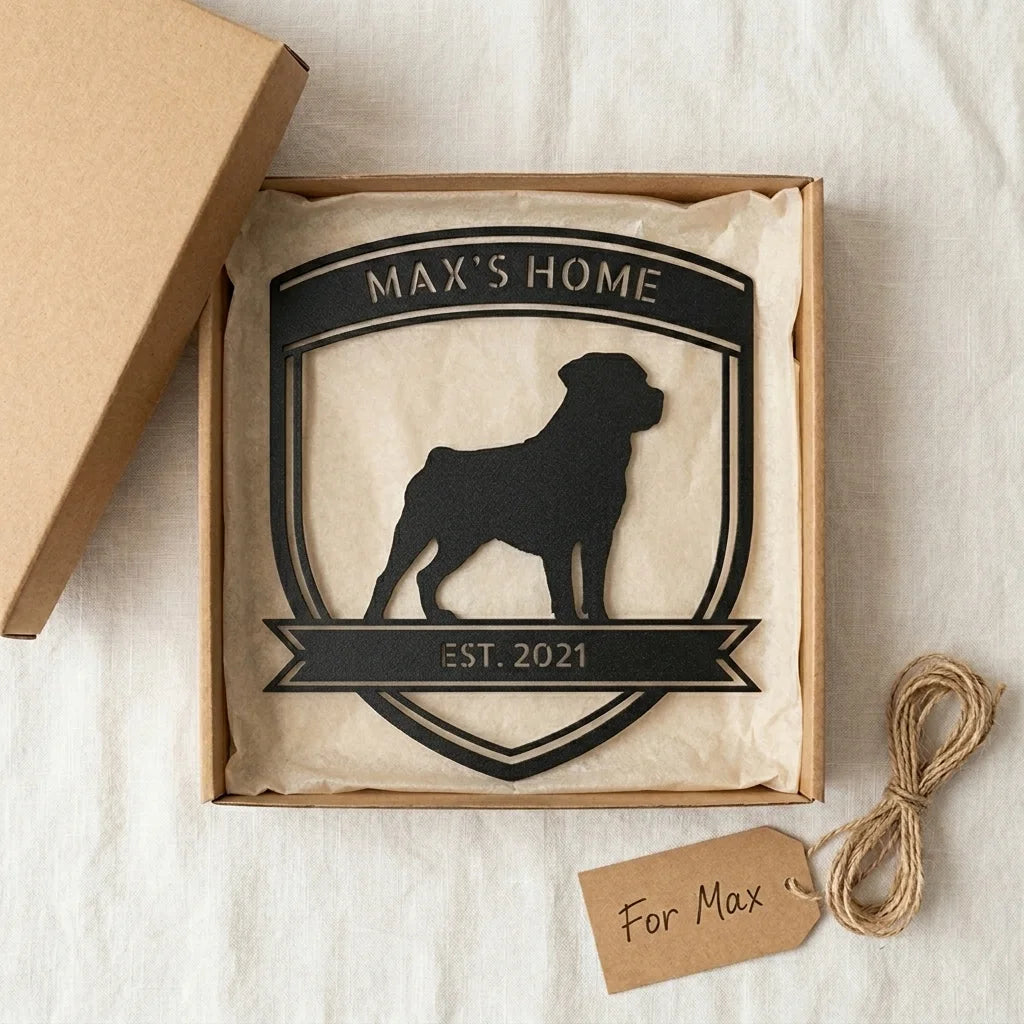 Personalized Bold Rottweiler Metal Wall Art