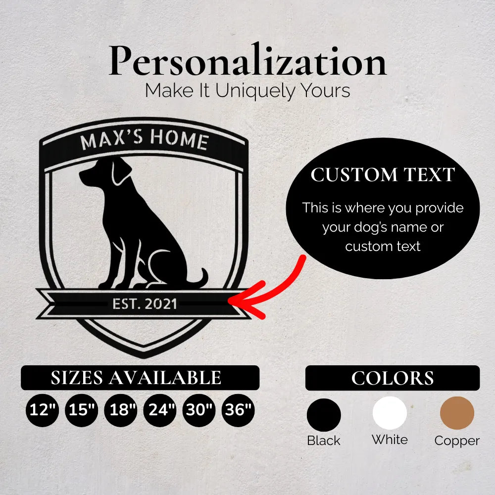 Personalized Bold Labrador Metal Wall Art