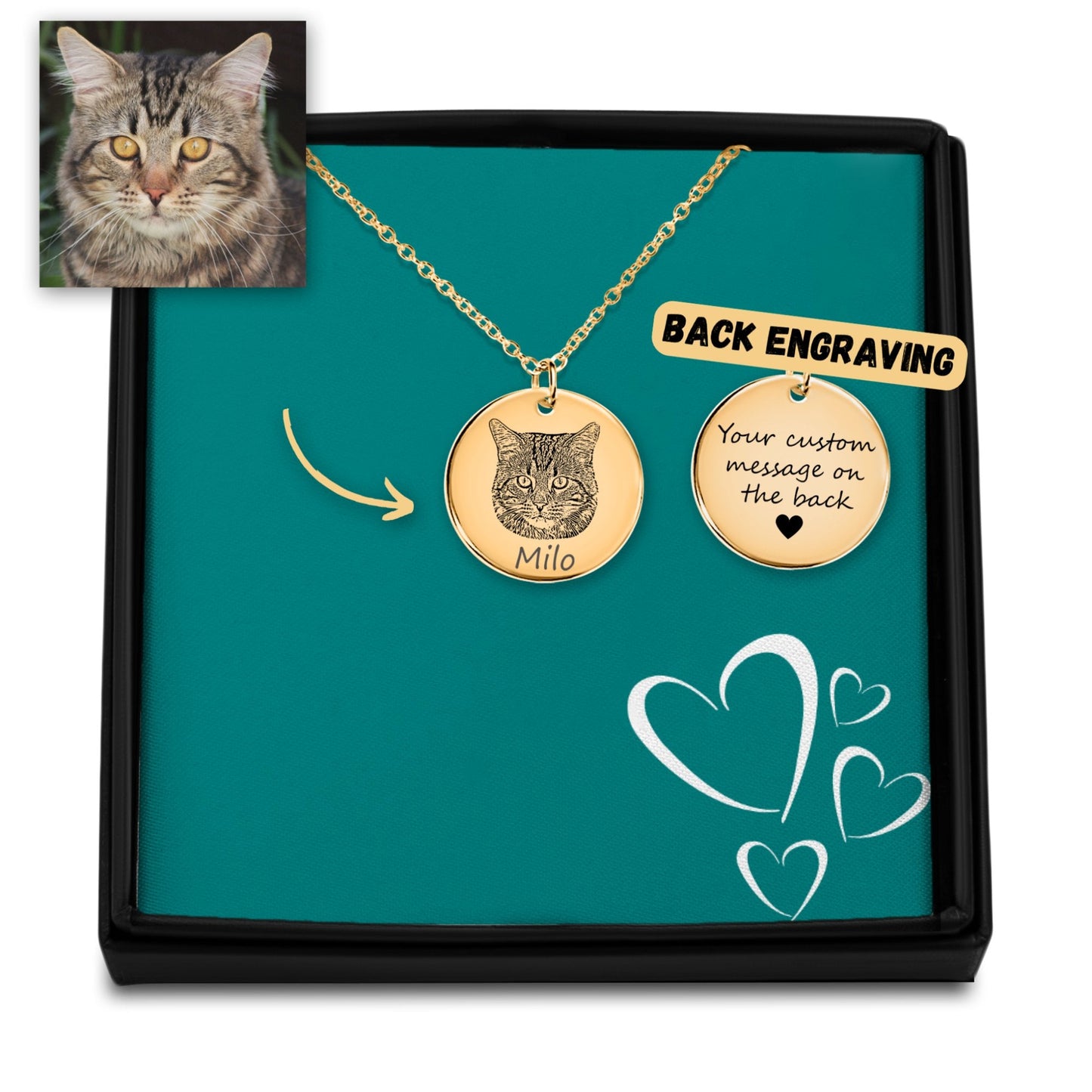 Cat Portrait Necklace - Erlora