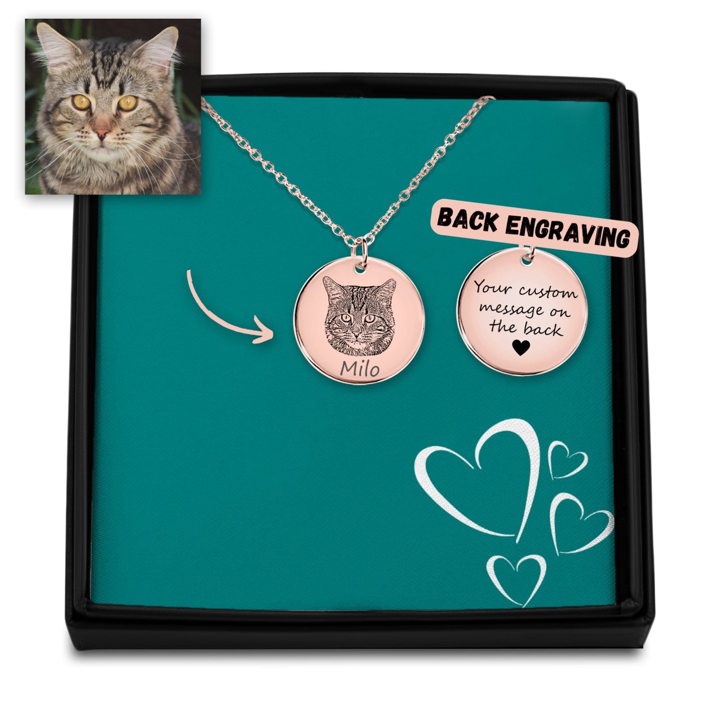 Cat Portrait Necklace - Erlora