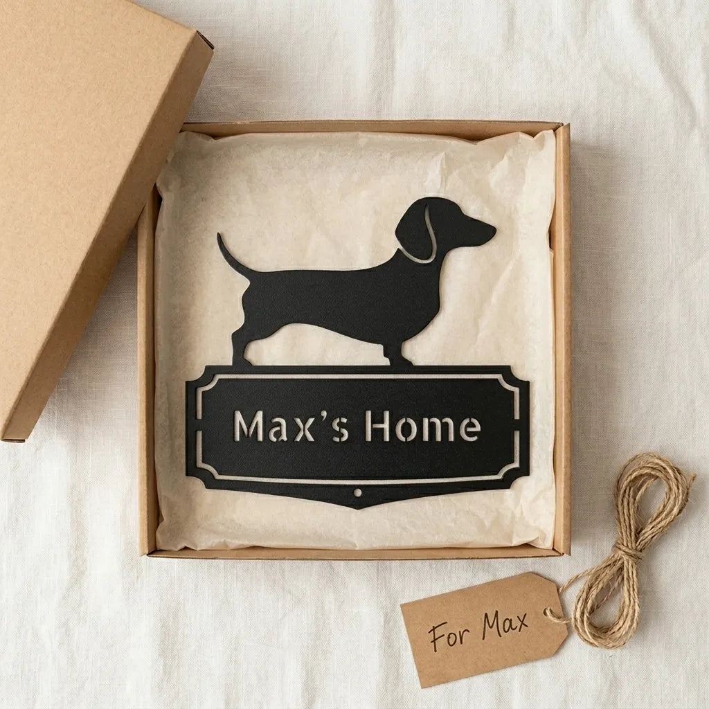 Personalized Classic Dachshund Metal Wall Art