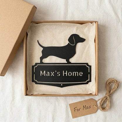 Personalized Classic Dachshund Metal Wall Art