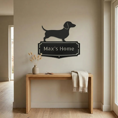 Personalized Classic Dachshund Metal Wall Art