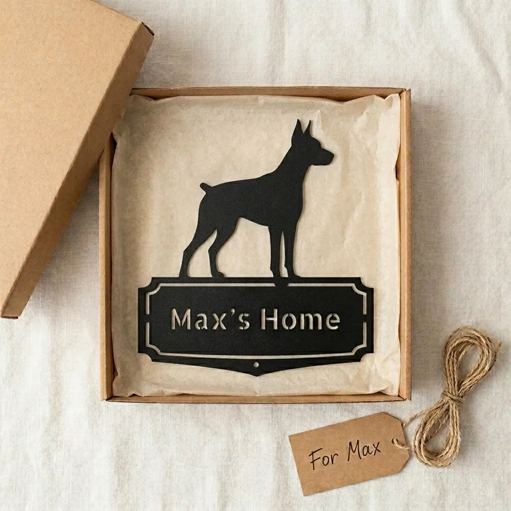 Personalized Classic Doberman Metal Wall Art