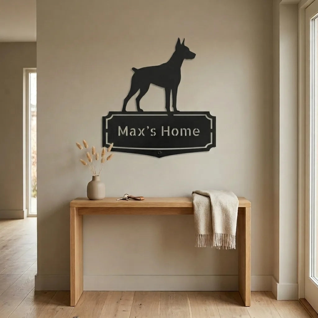 Personalized Classic Doberman Metal Wall Art
