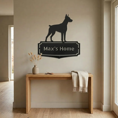 Personalized Classic Doberman Metal Wall Art