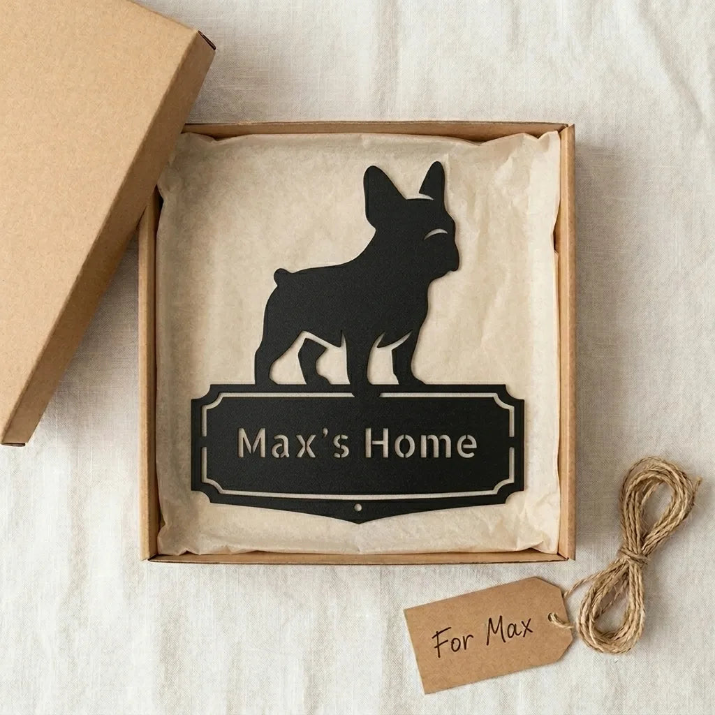 Personalized Classic French Bulldog Metal Wall Art