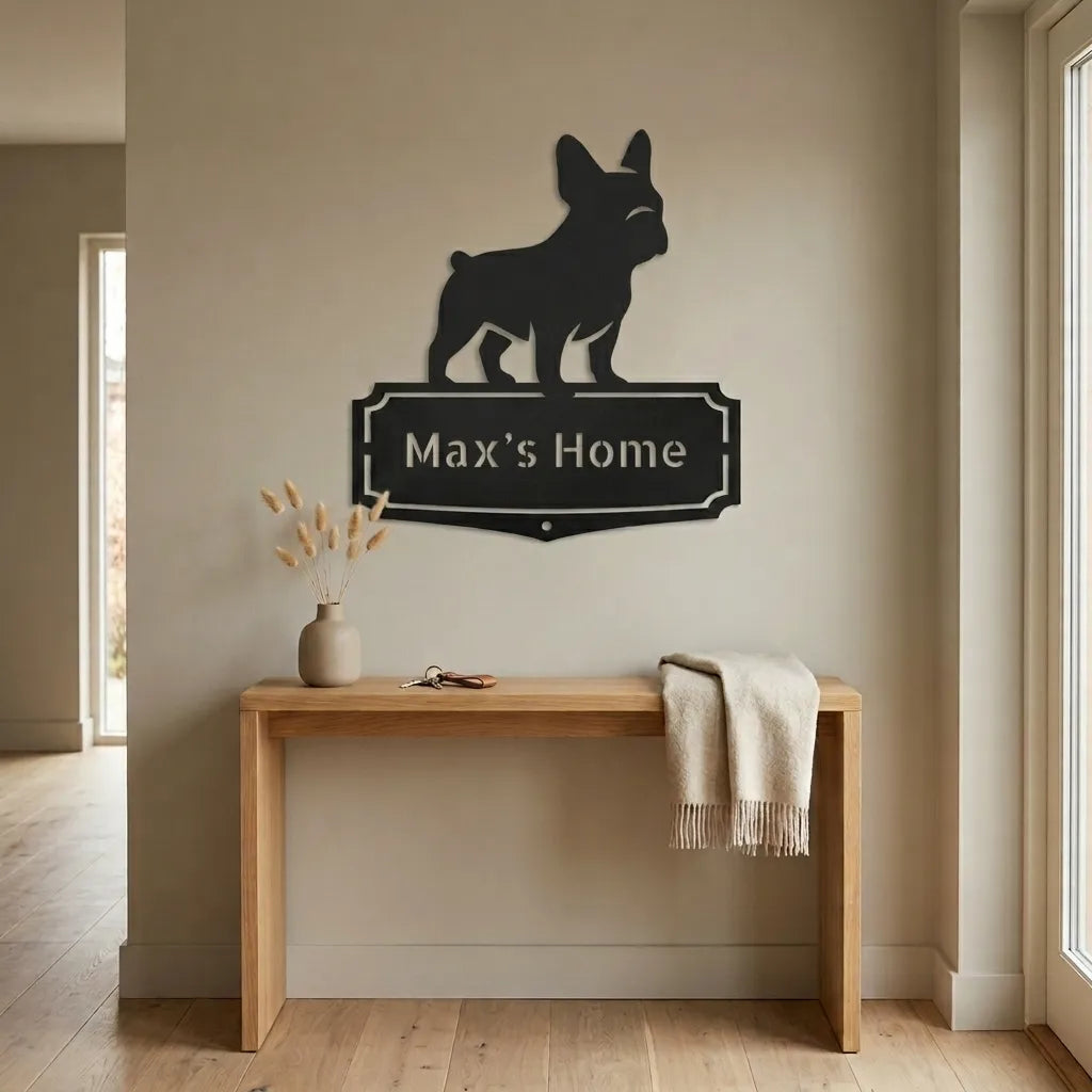 Personalized Classic French Bulldog Metal Wall Art