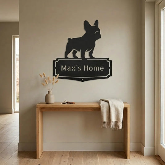Personalized Classic French Bulldog Metal Wall Art