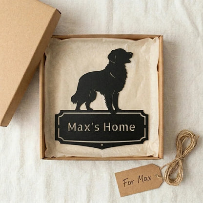 Personalized Classic Golden Retriever Metal Wall Art