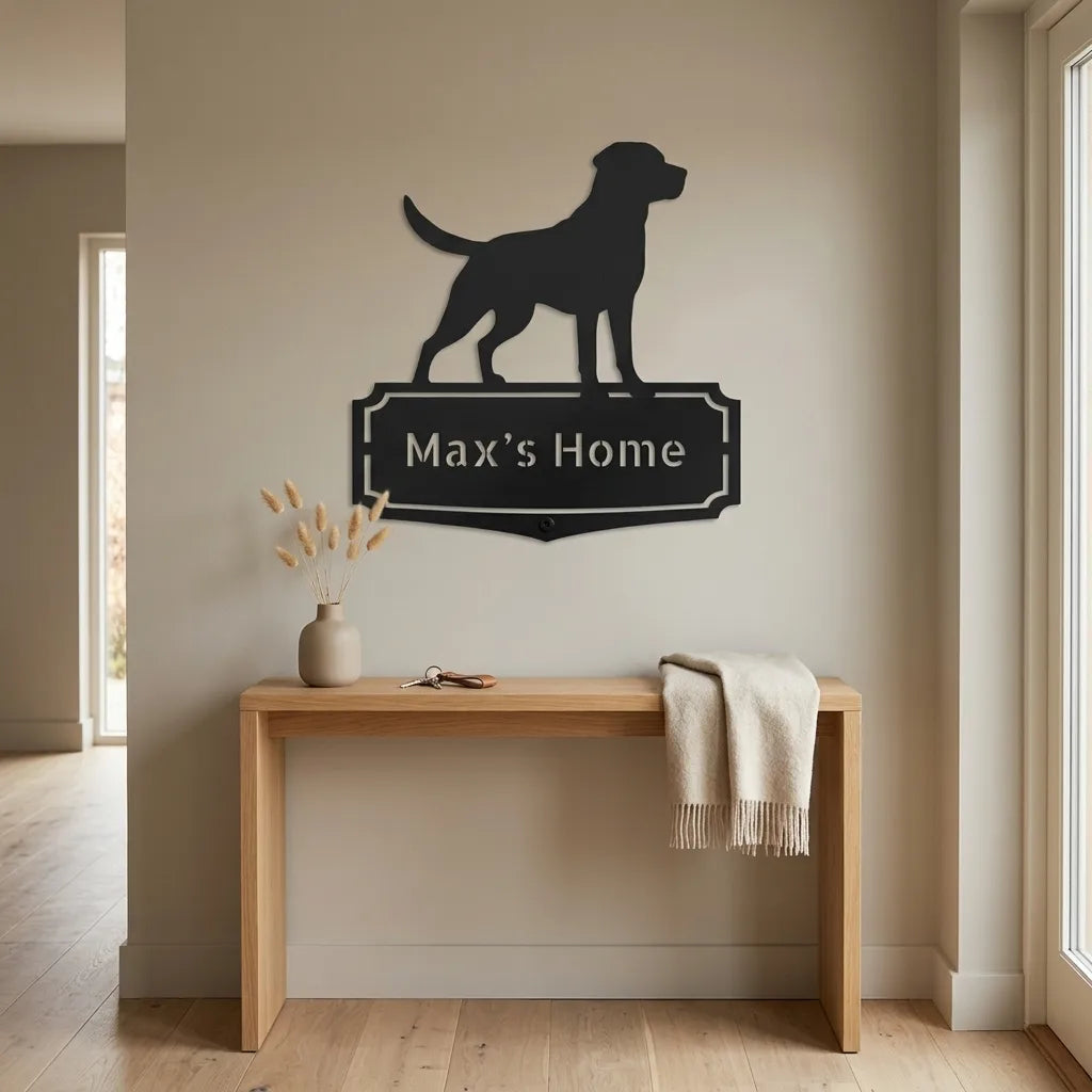 Personalized Classic Labrador Metal Wall Art