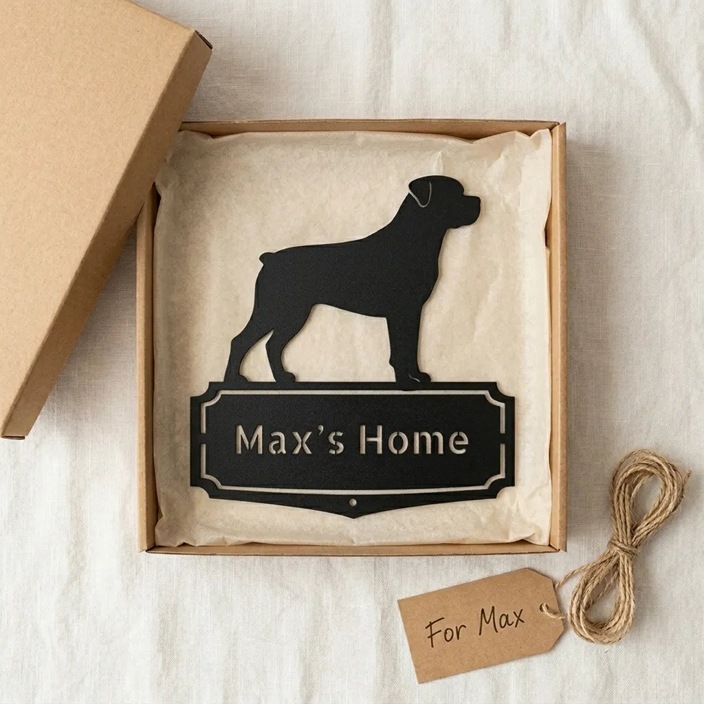 Personalized Classic Rottweiler Metal Wall Art