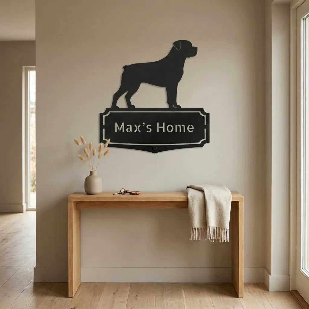Personalized Classic Rottweiler Metal Wall Art