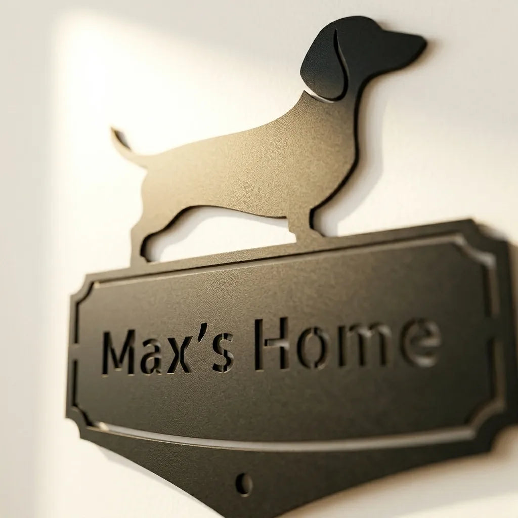Personalized Classic Dachshund Metal Wall Art