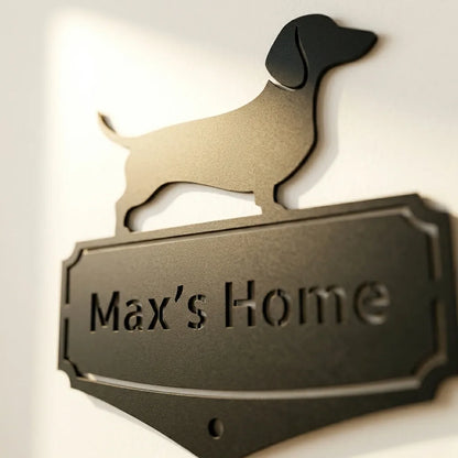 Personalized Classic Dachshund Metal Wall Art
