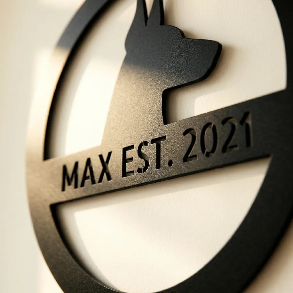 Personalized Elegant Doberman Metal Wall Art