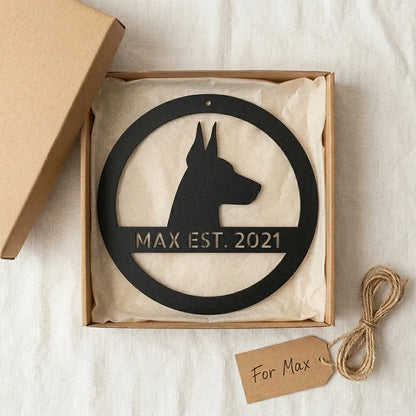 Personalized Elegant Doberman Metal Wall Art