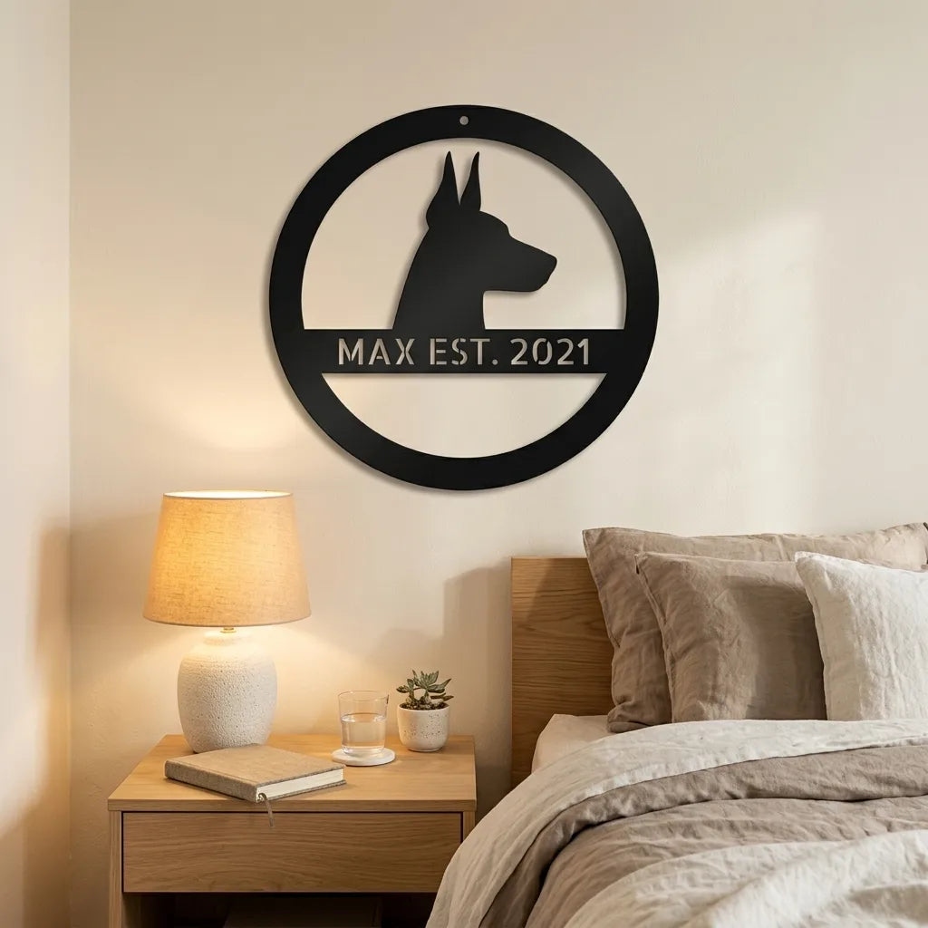 Personalized Elegant Doberman Metal Wall Art