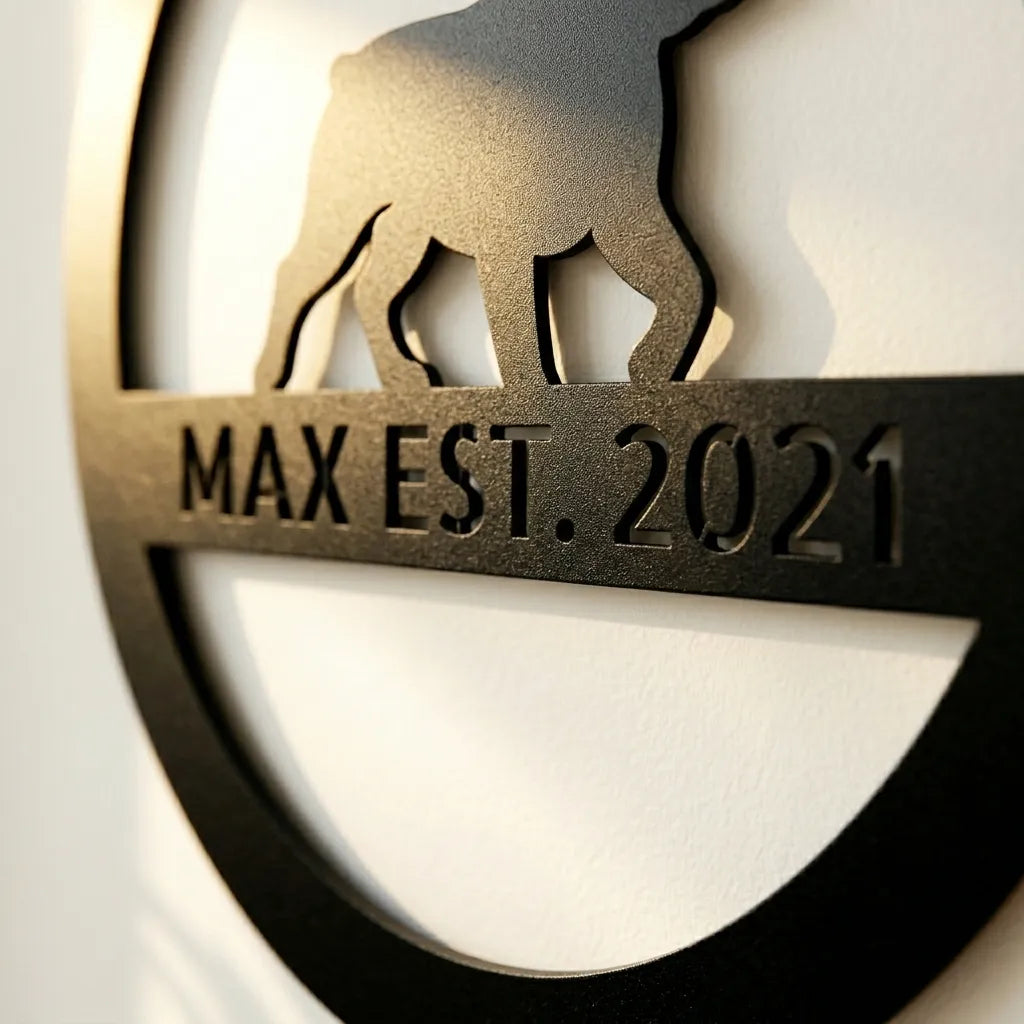 Personalized Elegant French Bulldog Metal Wall Art