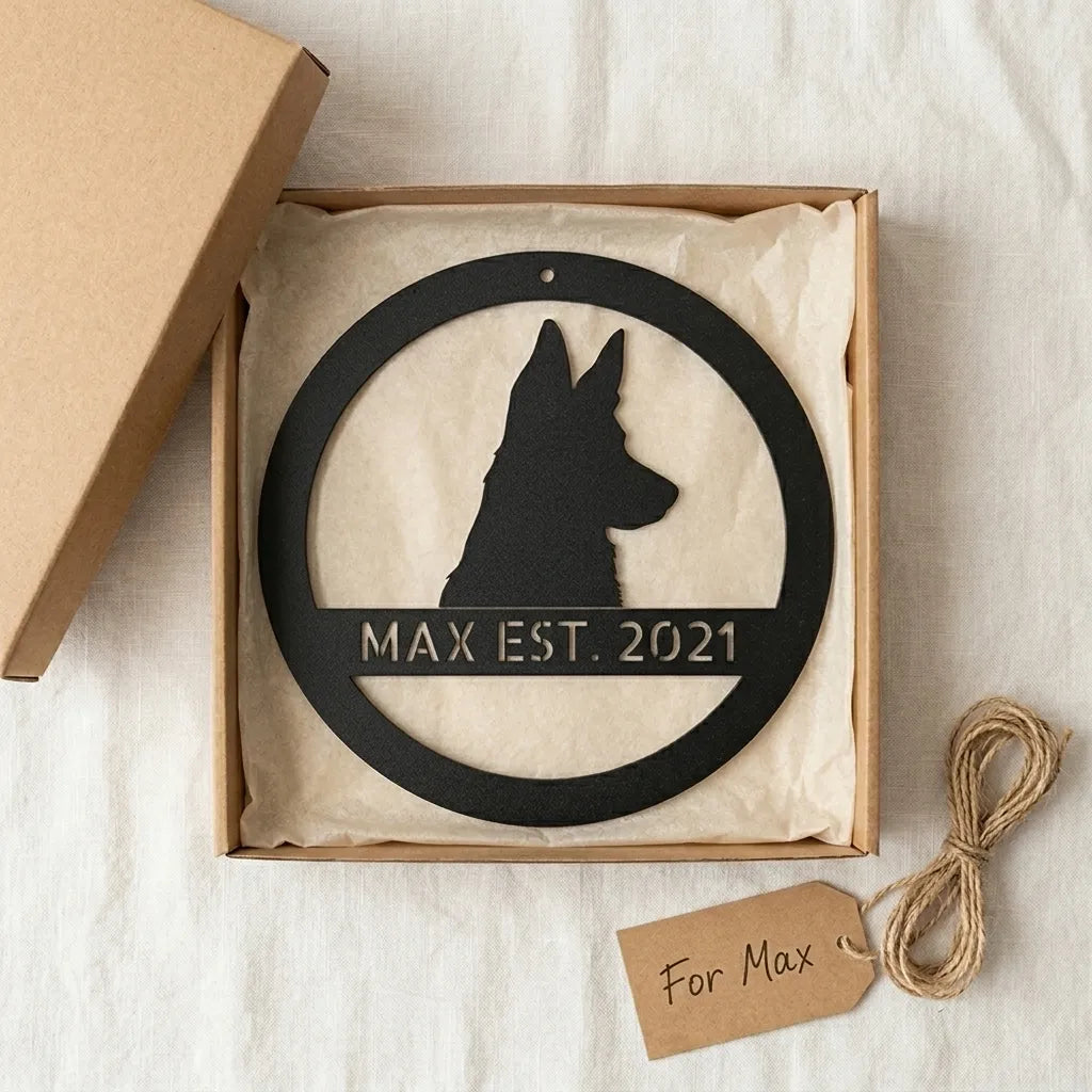 Personalized Elegant German Shepherd Metal Wall Art