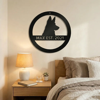 Personalized Elegant German Shepherd Metal Wall Art