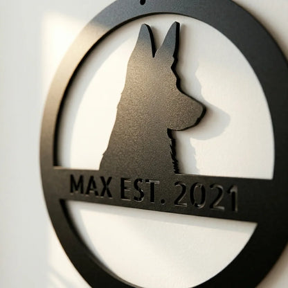 Personalized Elegant German Shepherd Metal Wall Art