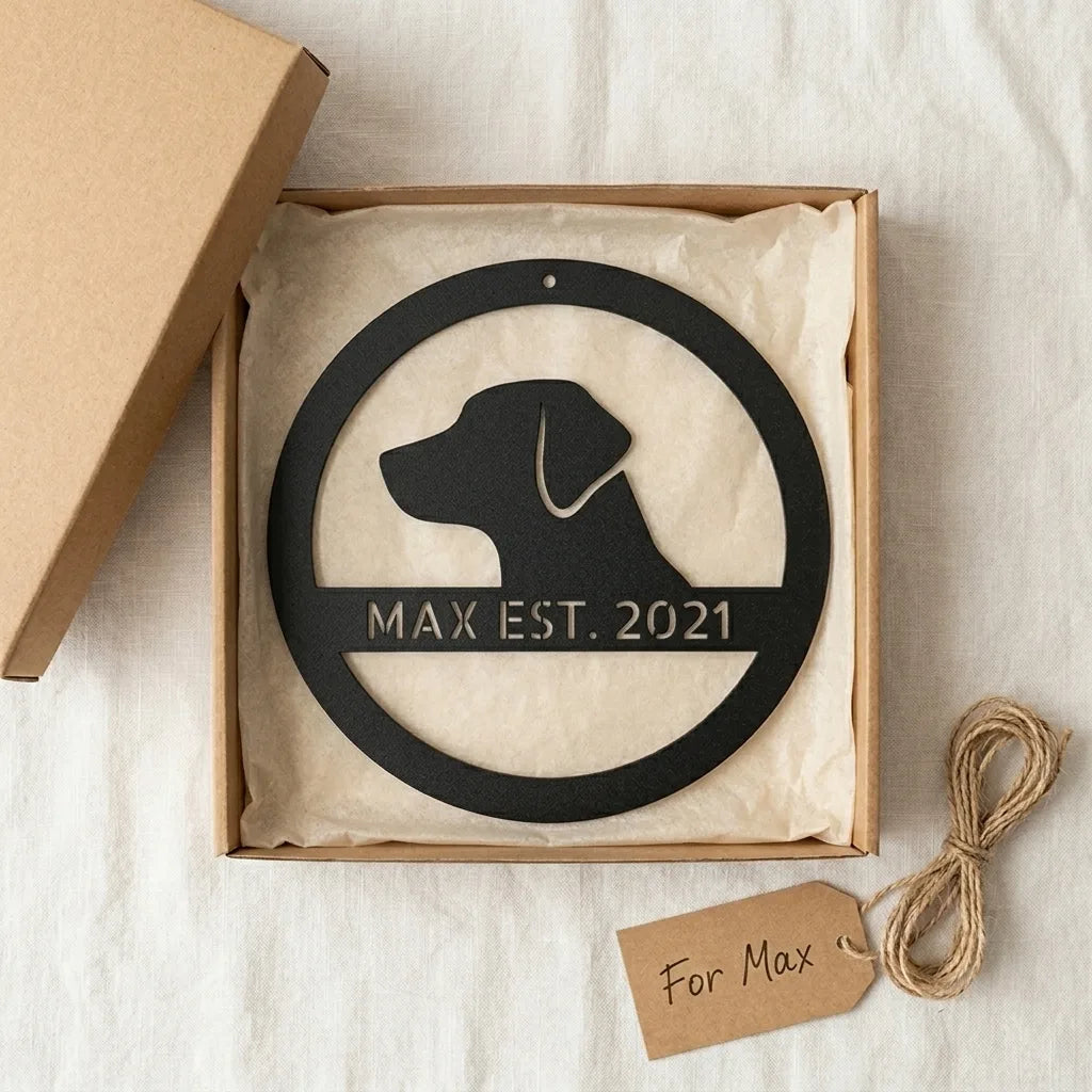 Personalized Elegant Labrador Metal Wall Art