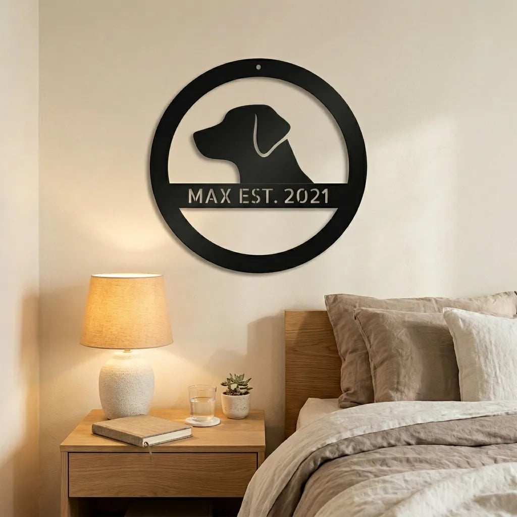 Personalized Elegant Labrador Metal Wall Art