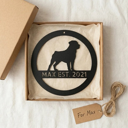 Personalized Elegant Rottweiler Metal Wall Art