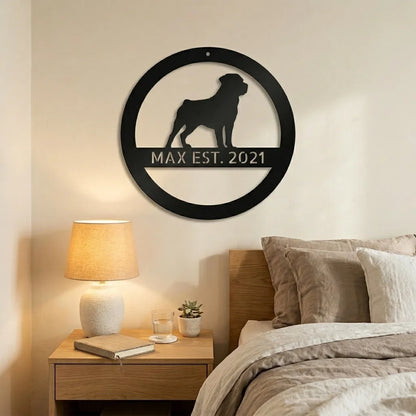 Personalized Elegant Rottweiler Metal Wall Art