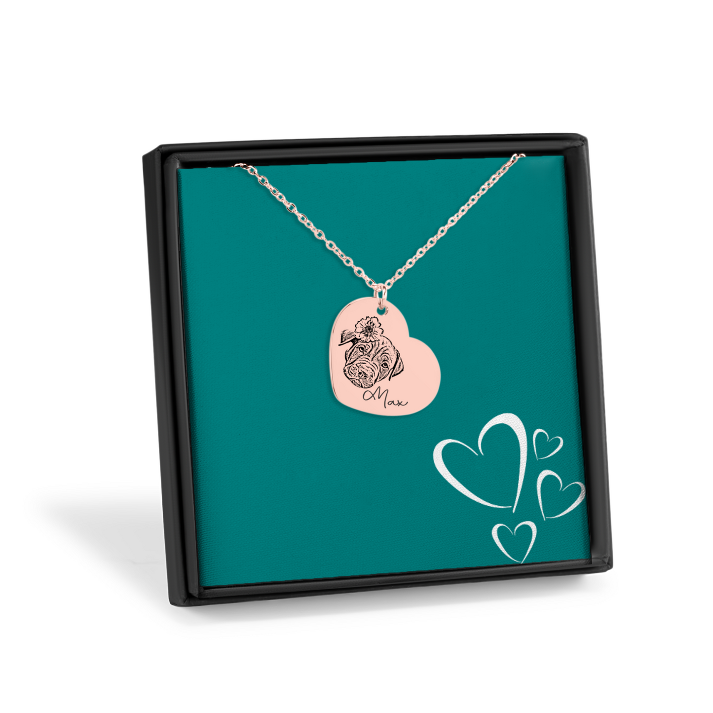 Pet Portrait Heart Necklace