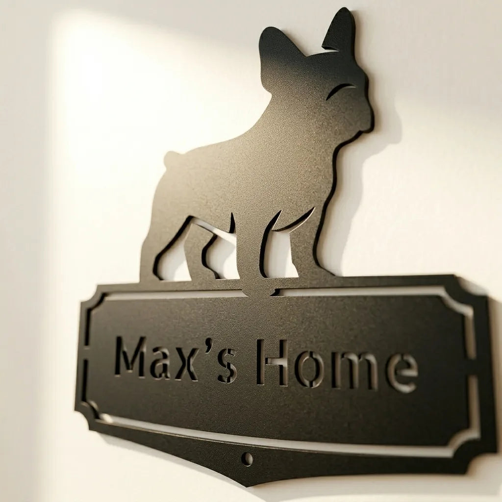 Personalized Classic French Bulldog Metal Wall Art