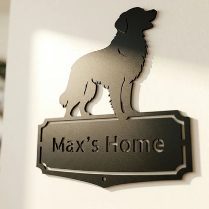 Personalized Classic Golden Retriever Metal Wall Art