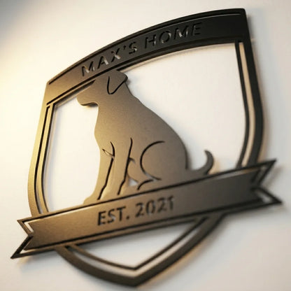 Personalized Bold Labrador Metal Wall Art