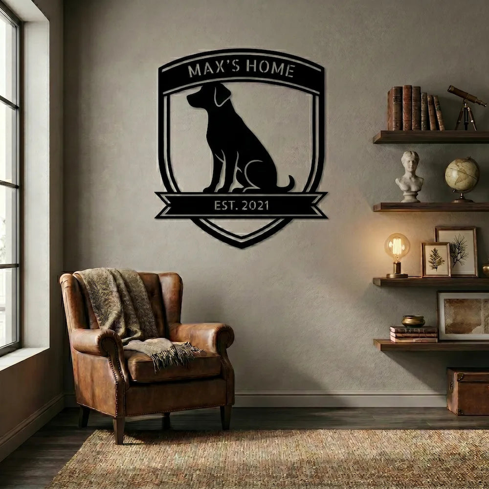 Personalized Bold Labrador Metal Wall Art