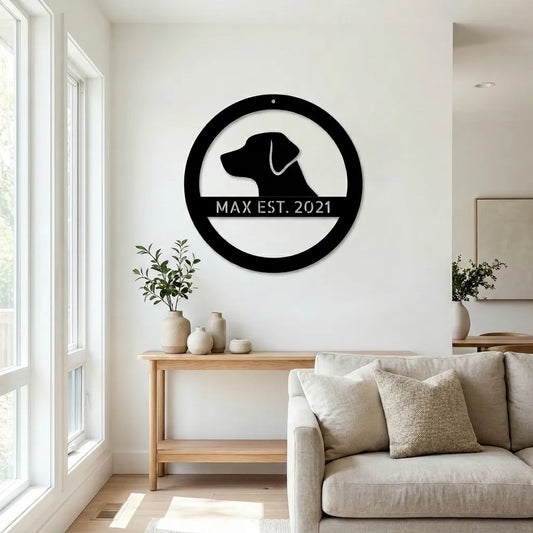 Personalized Elegant Labrador Metal Wall Art