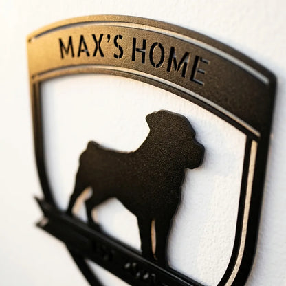Personalized Bold Rottweiler Metal Wall Art