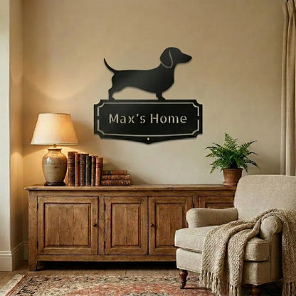 Personalized Classic Dachshund Metal Wall Art