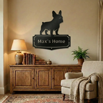 Personalized Classic French Bulldog Metal Wall Art