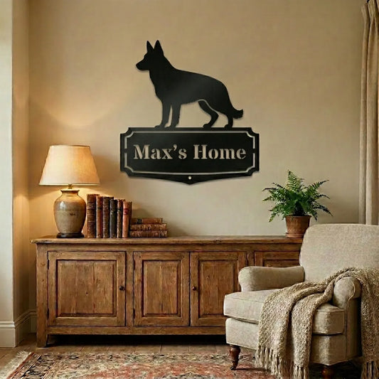 Personalized Classic German Shepherd Metal Wall Art
