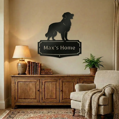 Personalized Classic Golden Retriever Metal Wall Art
