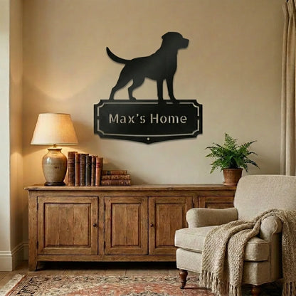 Personalized Classic Labrador Metal Wall Art